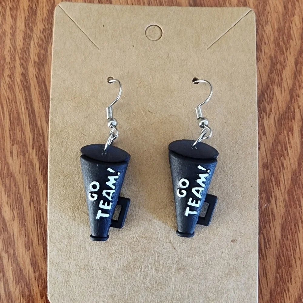 Black and White Minimalist Dangle Earrings